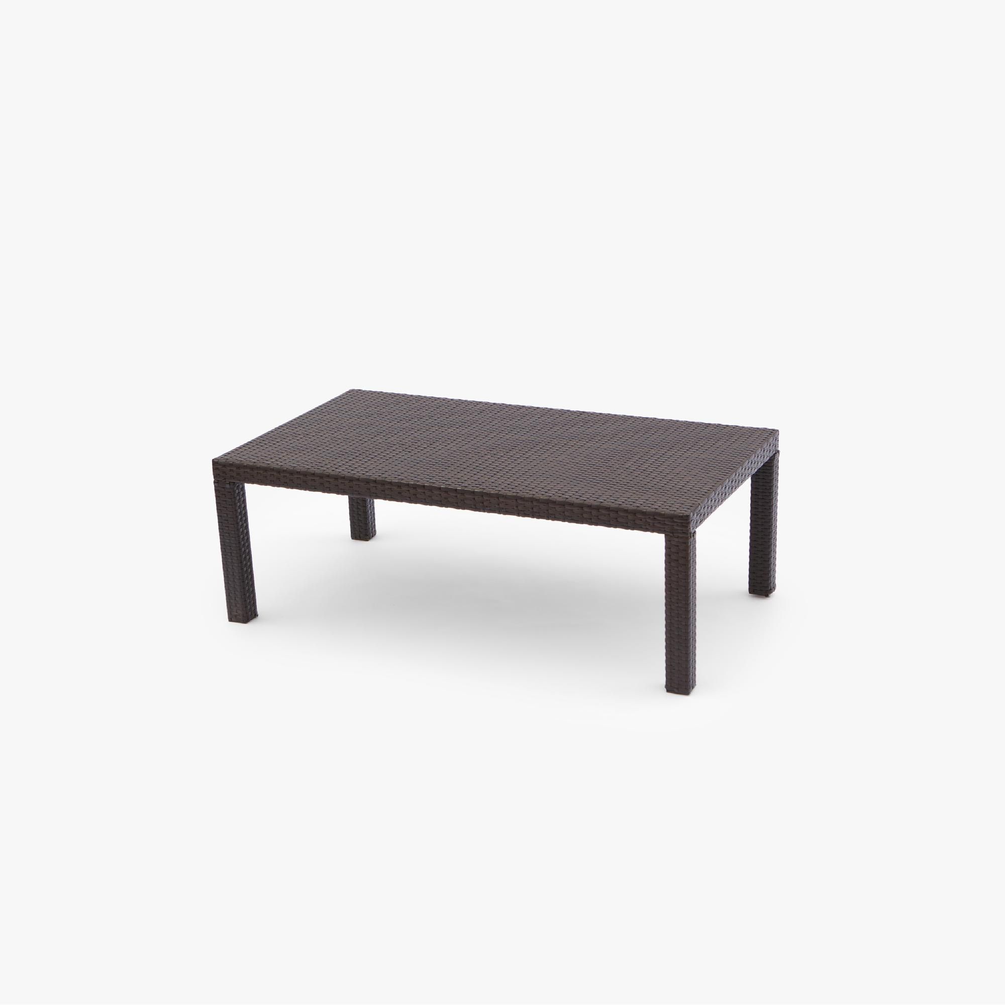 RST Brands Coffee Table 26" x 46" in Espresso Rattan