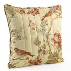 Waverly 11396020X020PPY Charleston Chirp 20-Inch by 20-Inch Square Quilted Decorative Pillow