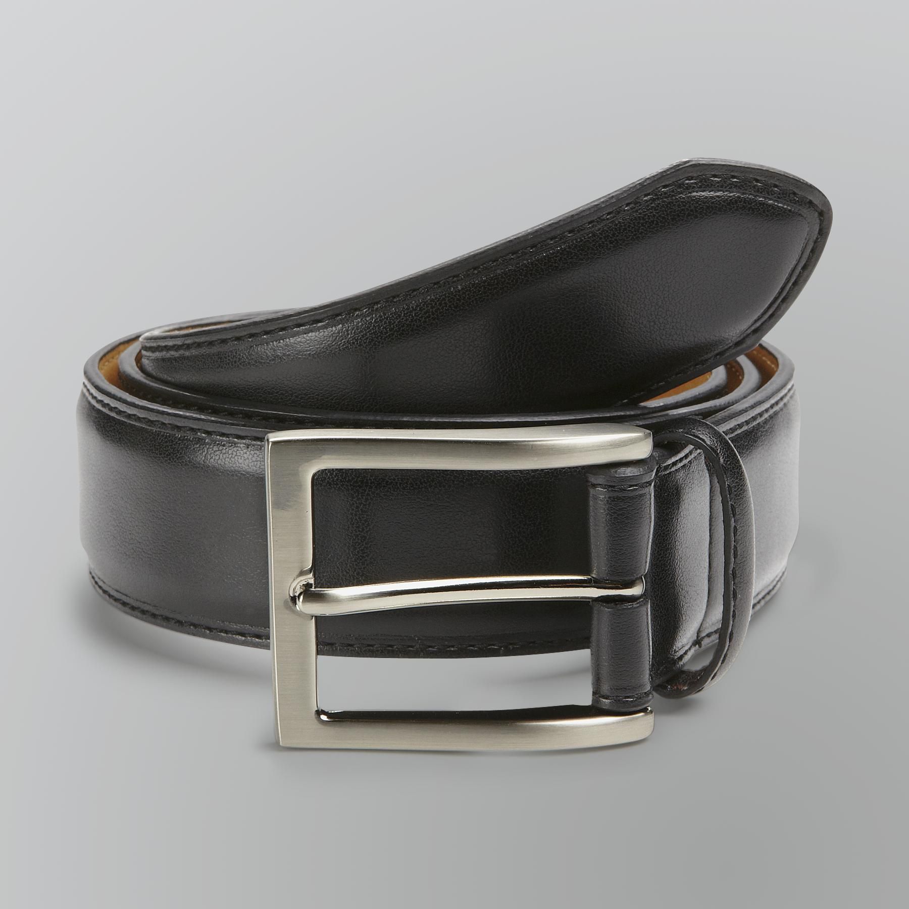 David Taylor Collection Men's Brushed Buckle Leather Belt