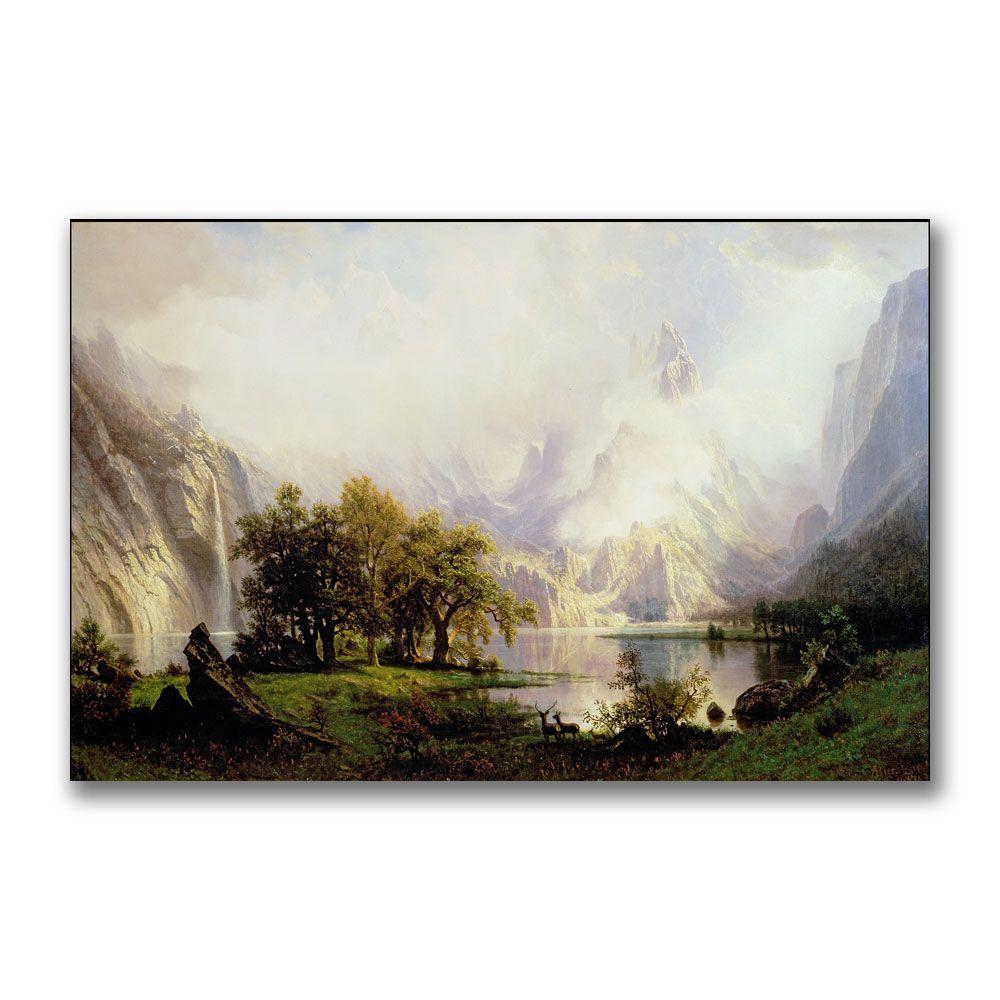 Trademark Global 16x24 inches Albert Biersdant "Rocky Mountian Landscape  1870"