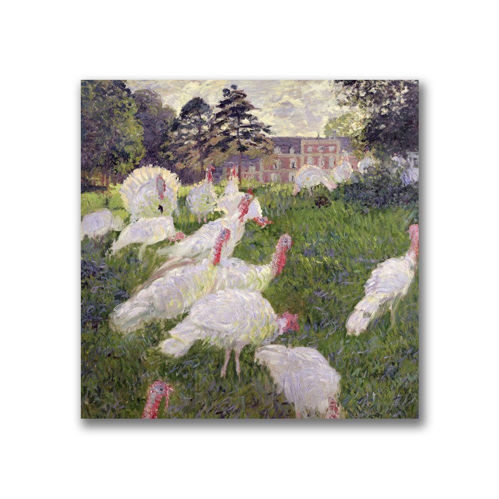 Trademark Global 18x18 inches Claude Monet "The Turkeys at the Chateau"