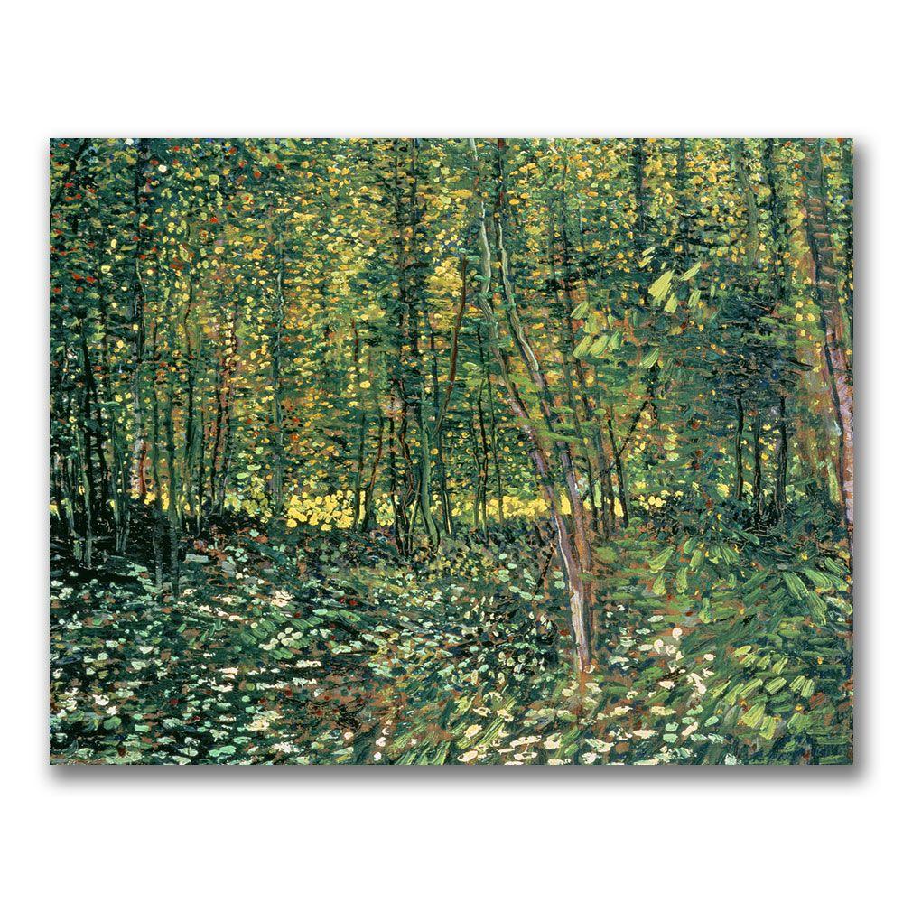 Trademark Global 18x24 inches Vincent Van Gogh "Trees and Undergrowth  1887"