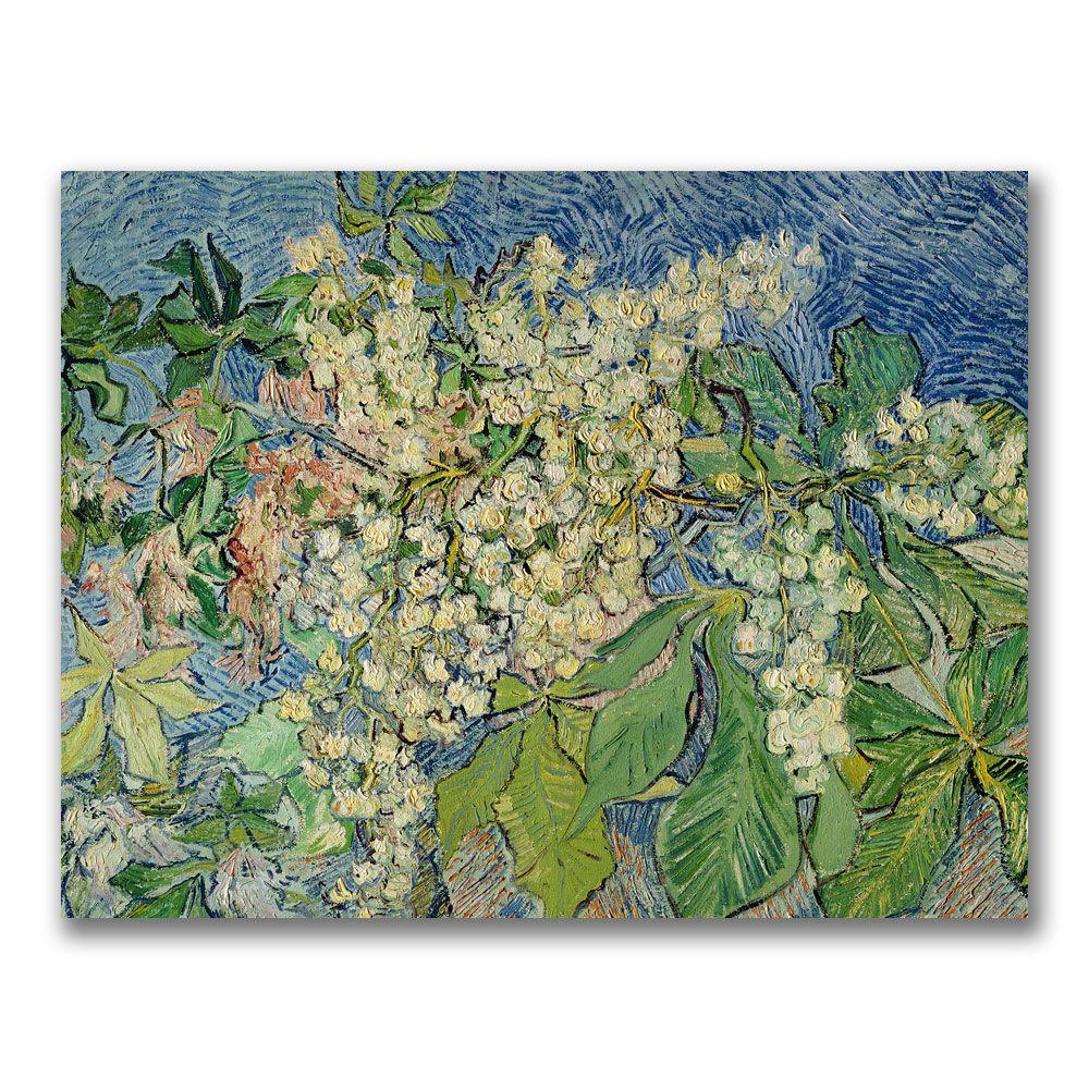 Trademark Global 35x47 inches Vincent Van Gogh "Blossoming Chesnut Branches"