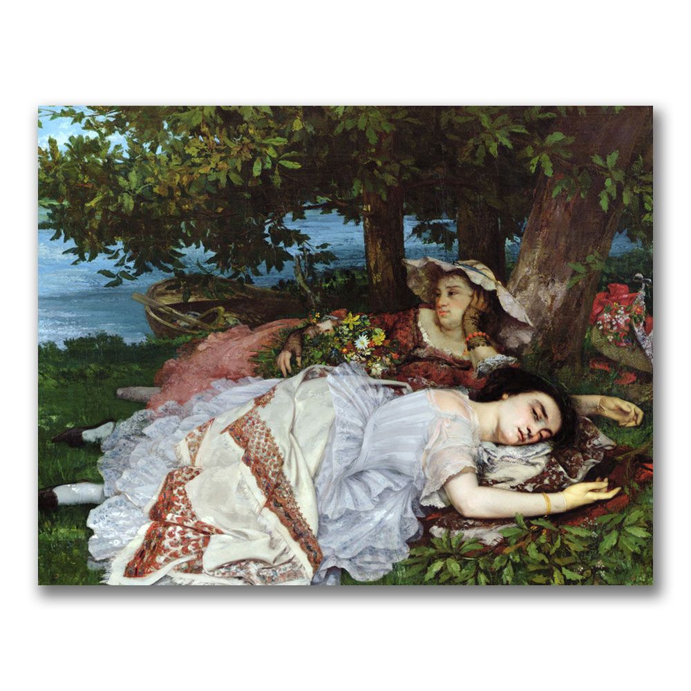 Trademark Global 18x24 inches Gustave Courbet "Girls on the Banks of the Seine"