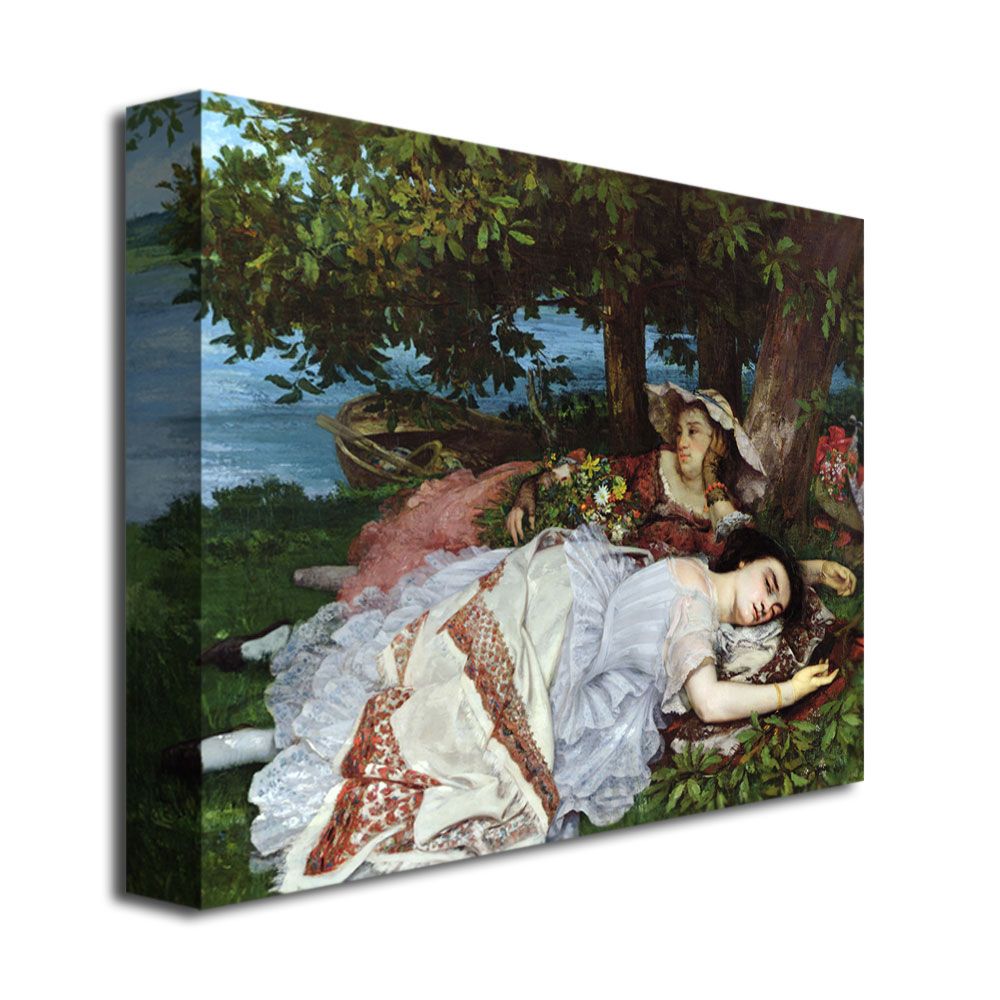 Trademark Global 18x24 inches Gustave Courbet "Girls on the Banks of the Seine"