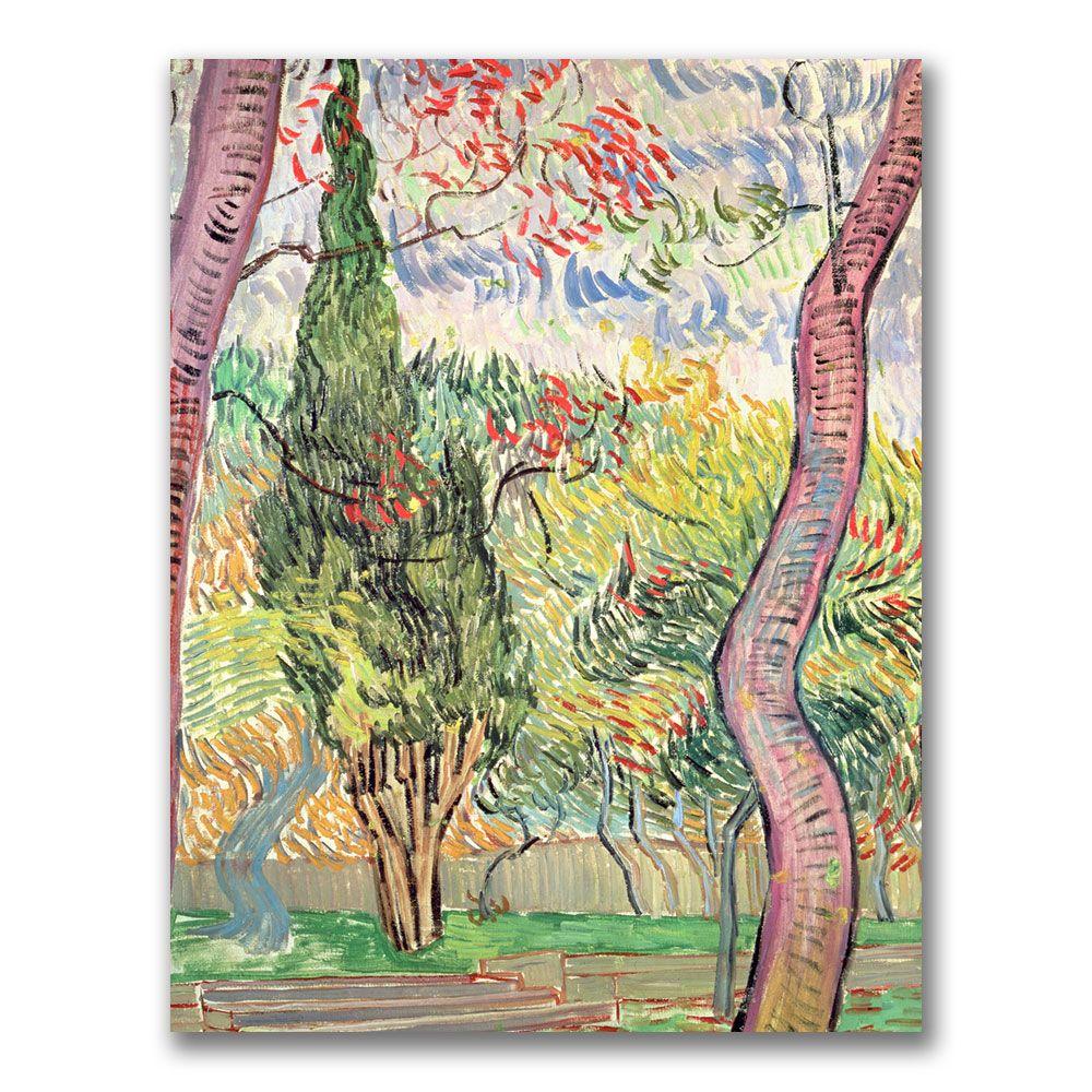 Trademark Global 24x32 inches Vincent Van Gogh"The Garden of St. Pauls Hospital"Canvas Art