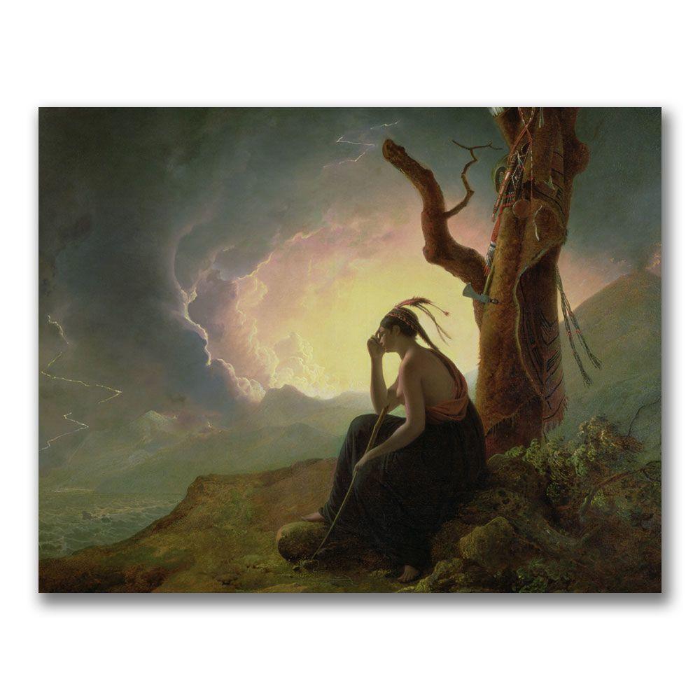 Trademark Global 26x32 inches Joseph Wright of Derby "Widow of an Indian Chief"Canvas Art