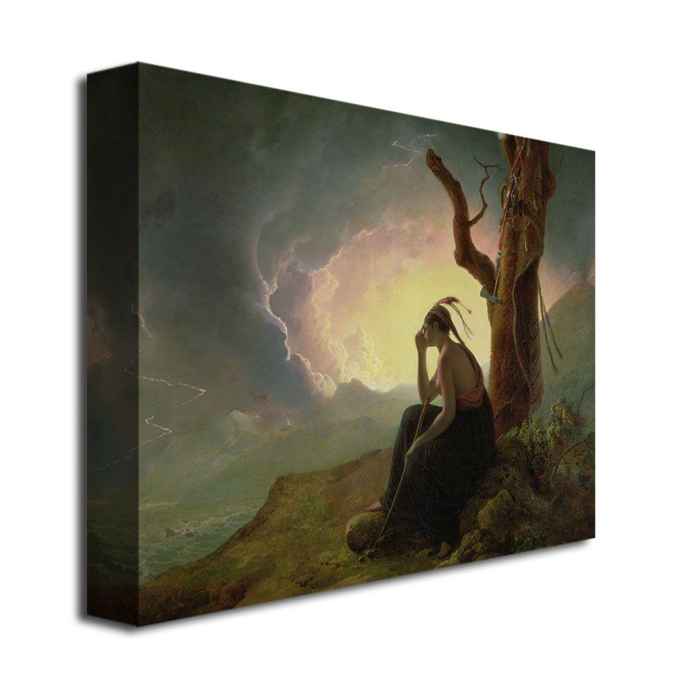 Trademark Global 26x32 inches Joseph Wright of Derby "Widow of an Indian Chief"Canvas Art