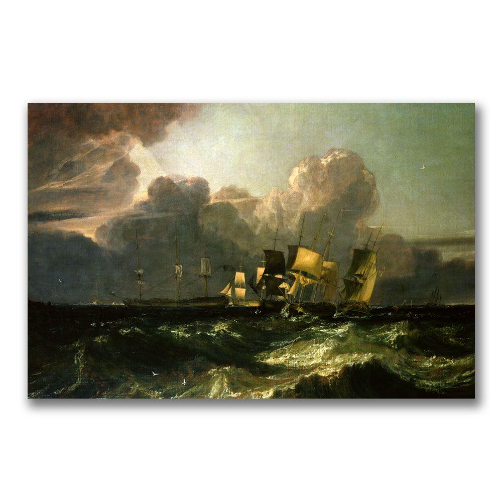 Trademark Global 16x24 inches Joseph Turner "Ships Bearing up for Anchorage"