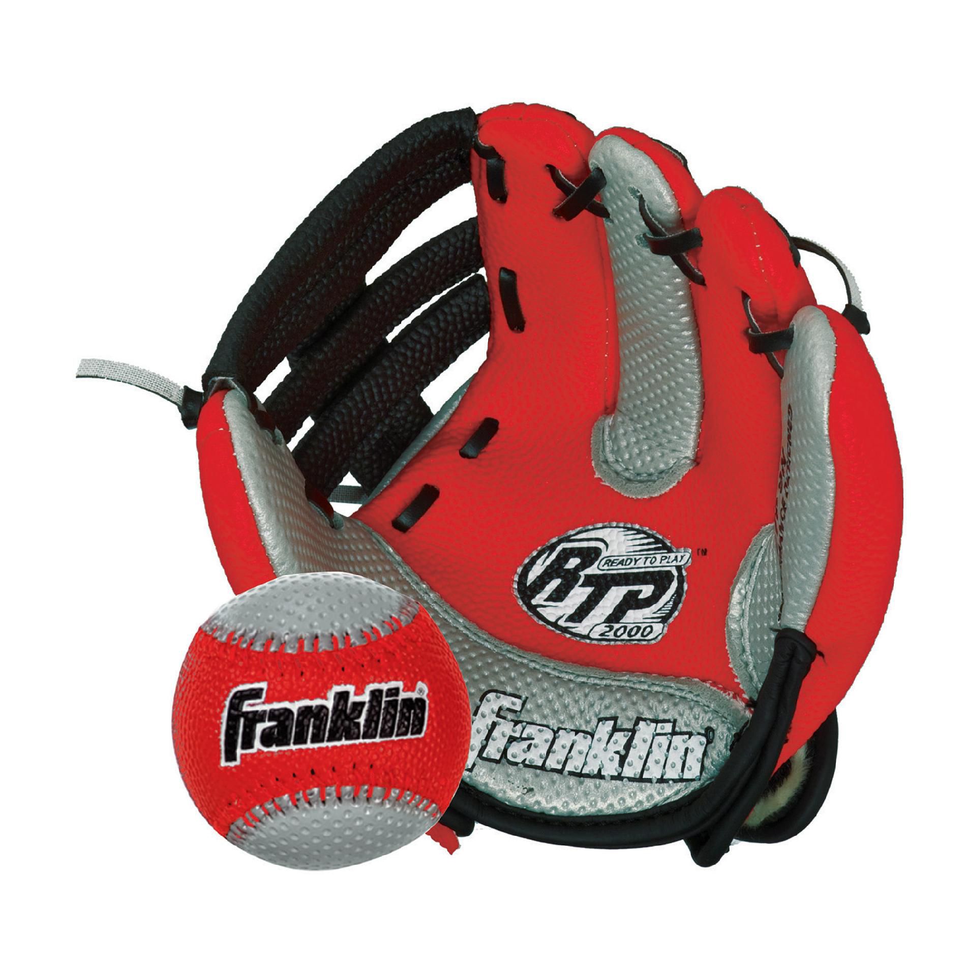 Franklin Sports Red AIR TECH&#174; Soft Foam Baseball Glove & Ball