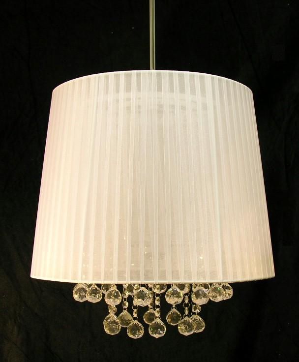 Warehouse of Tiffany Classic White Crystal Hanging Lamp