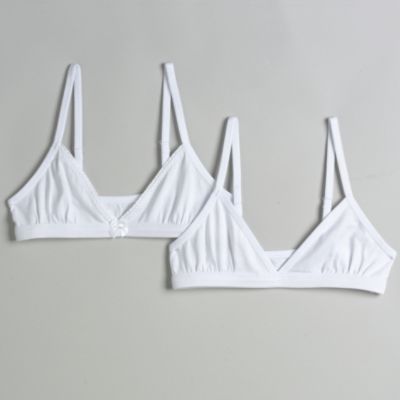 Joe Boxer Girl's 2 pack Solid Triangle Bras
