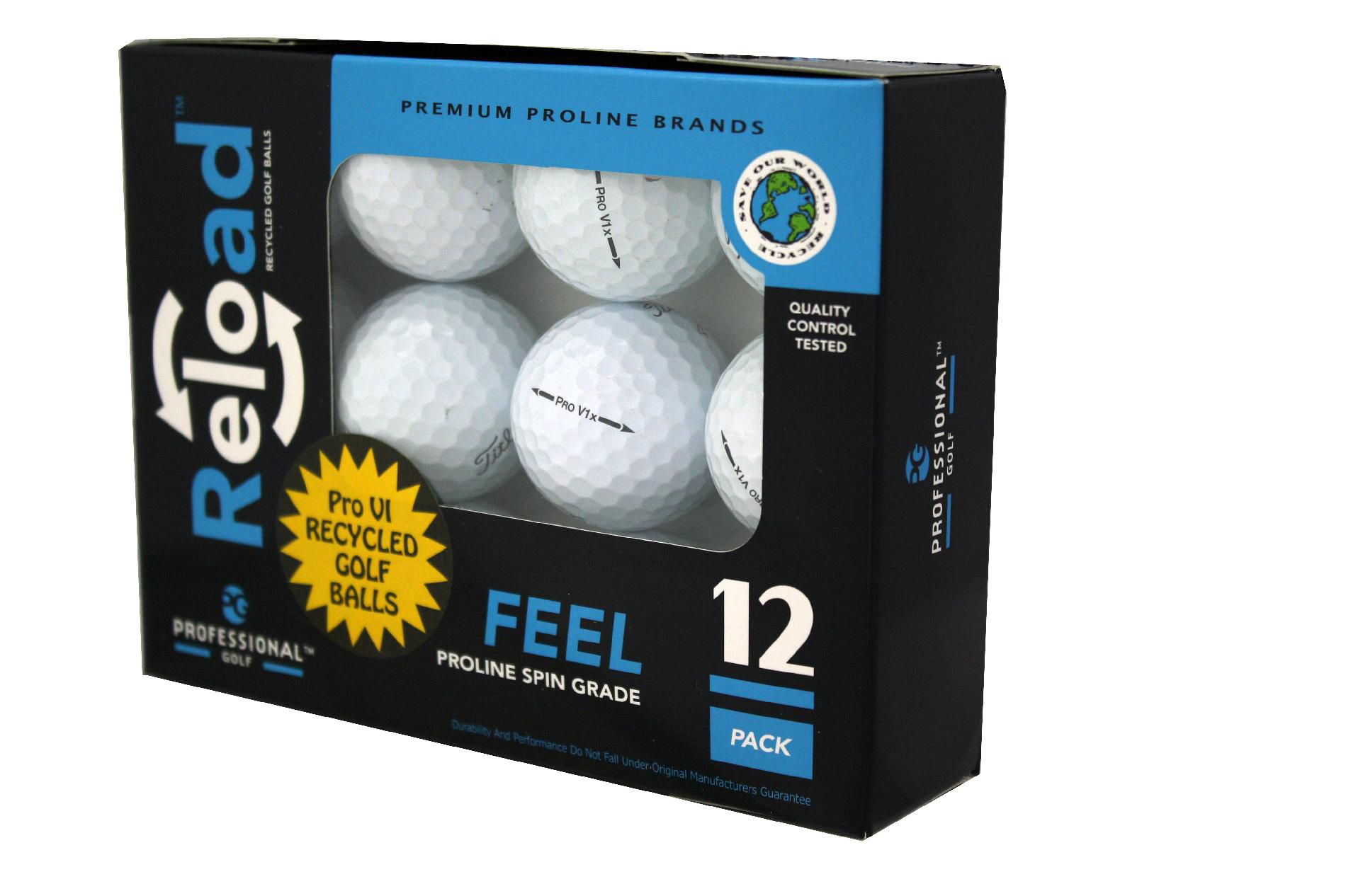 ReLoad Pro V1 Golf Balls - 12 Pack, 1 dozen, White ReLoad Pro V1 Golf Balls - 12 Pack, 1 dozen, White