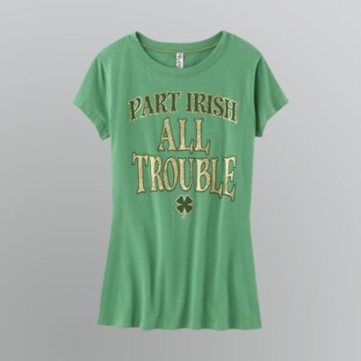 Ransom Junior's Plus Glittery Graphic T-Shirt - Part Irish, All Trouble