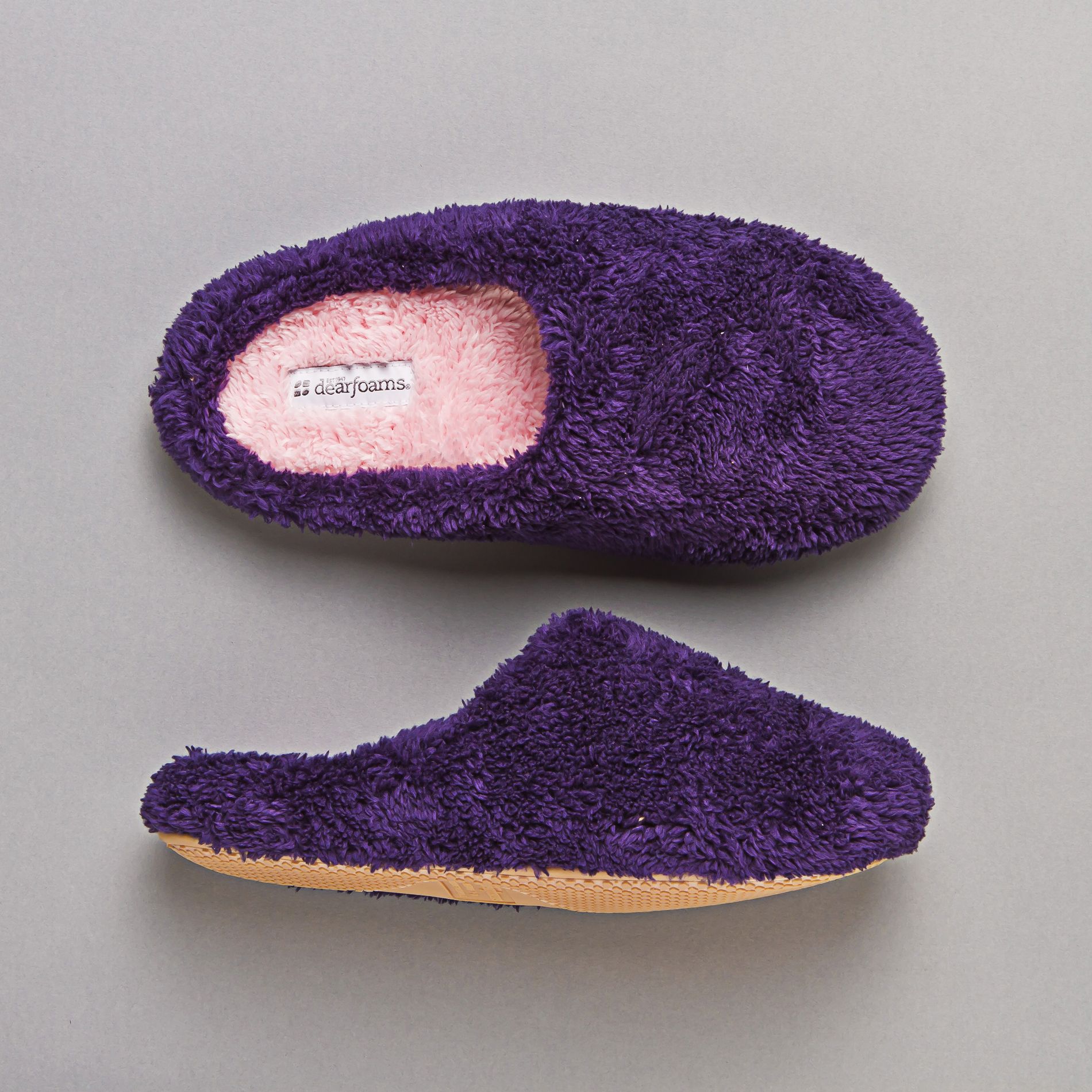 Dearfoams Women's Slippers Clog Style Purple