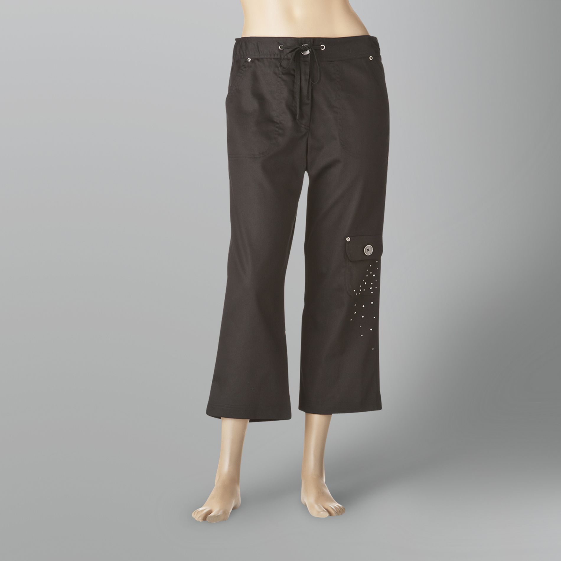 Sporte-Elle Inc. Women's Capri Pants Embellished Cargo