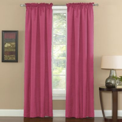 Eclipse Curtains Thermal Weave Pink Window Panel