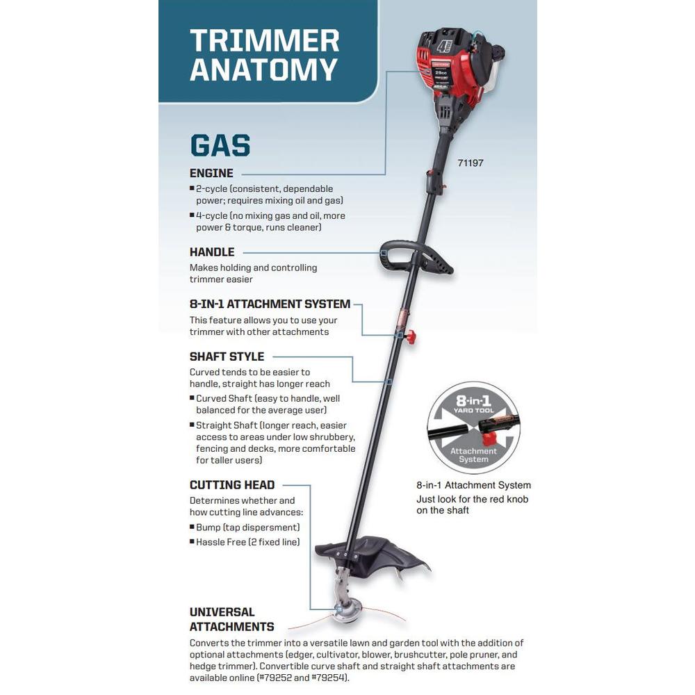 Craftsman 71197 29cc 4Cycle WeedWacker™ Straight Shaft Gas Trimmer