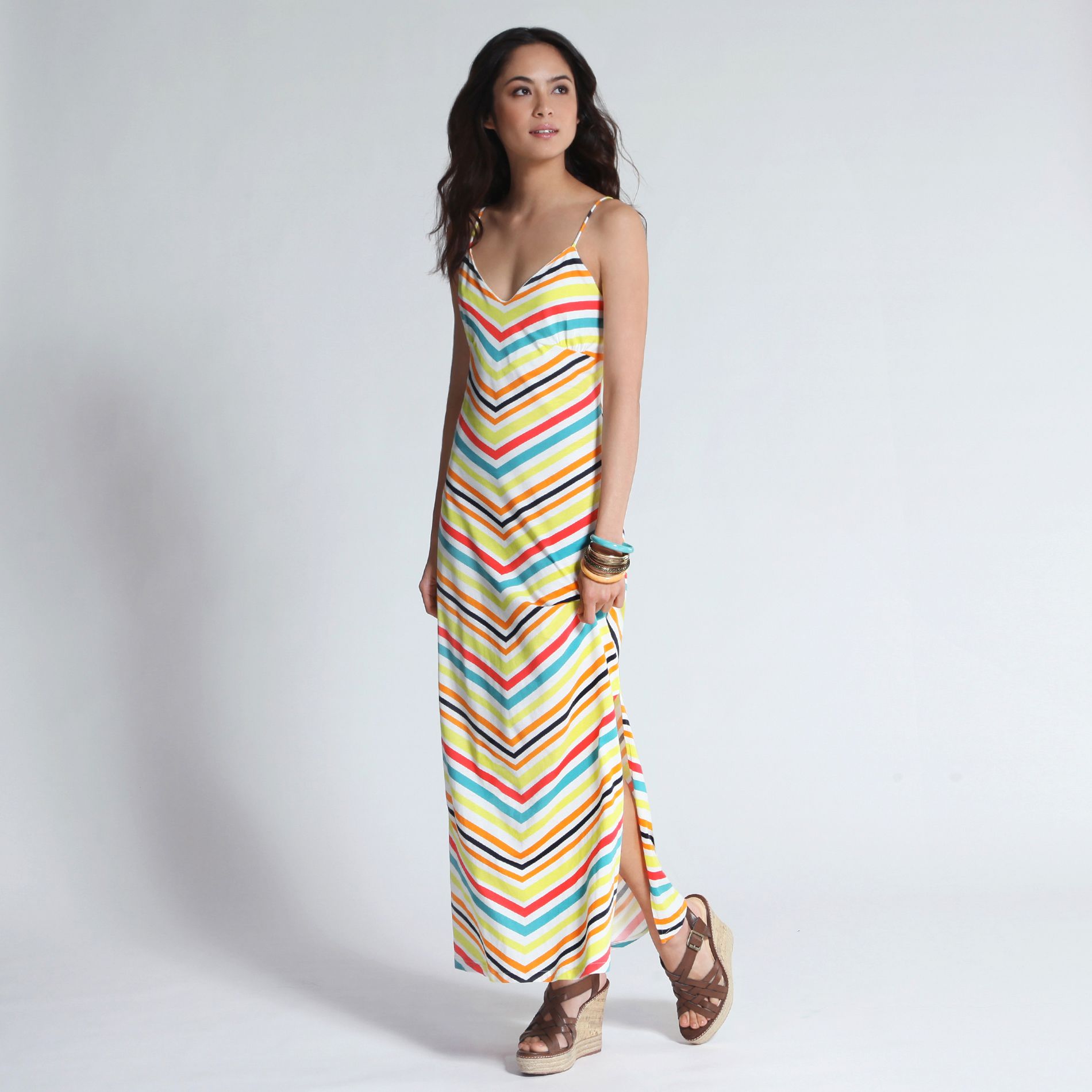 Casual Sleeveless French Print Maxi Dress