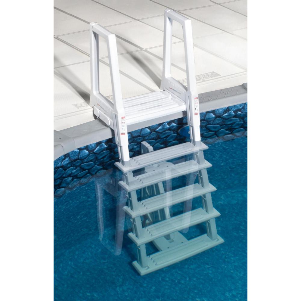 Blue Wave White Heavy Duty In-Pool Ladder for Above Ground Swimming Pools