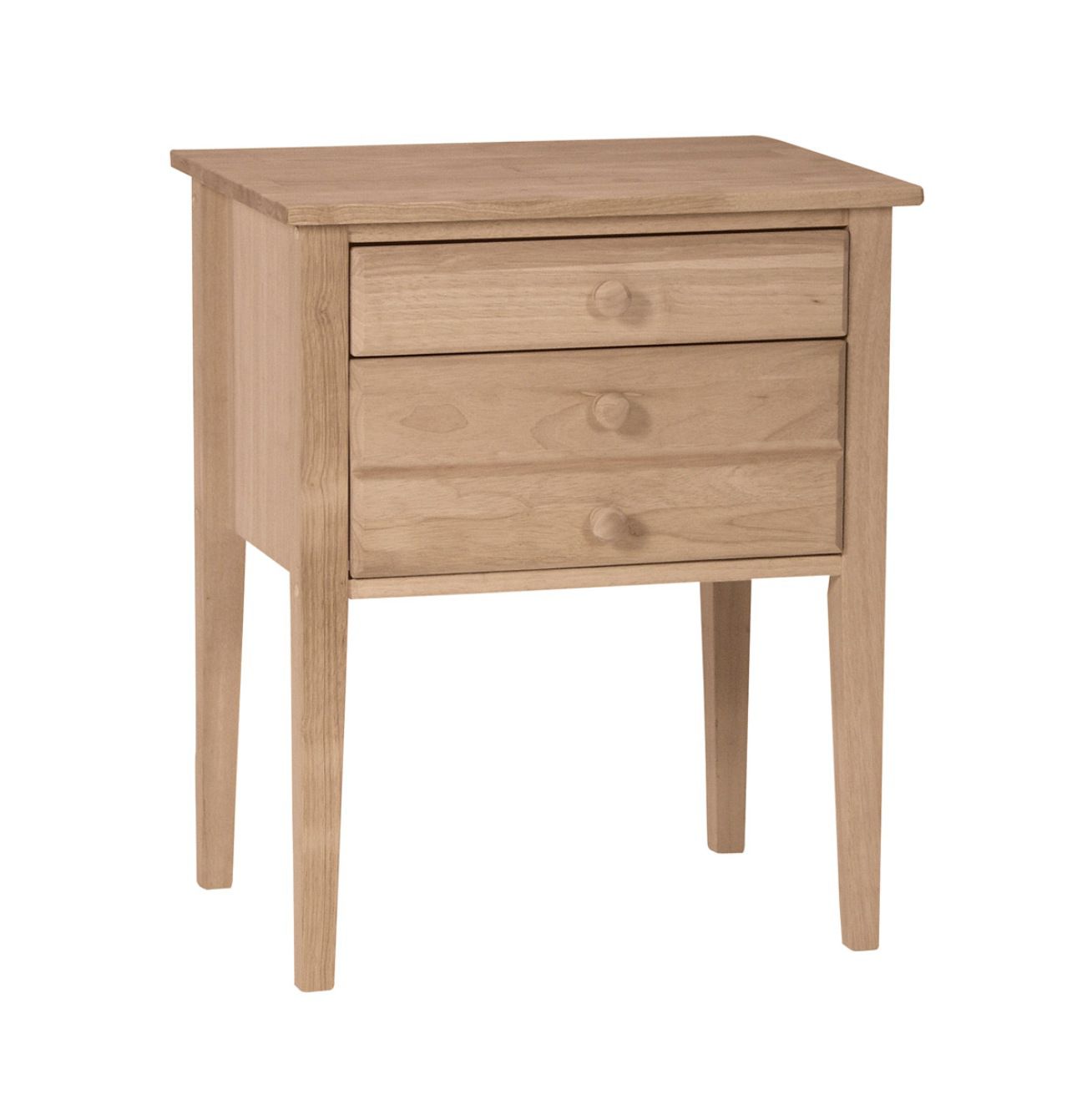 International Concepts Accent Table with Drawers Unfinished