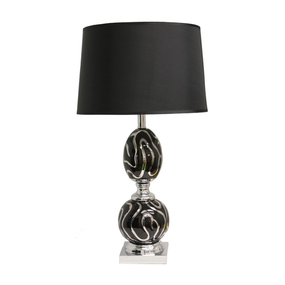 Ore 28"H PSYCHEDELIC BLACK TABLE LAMP