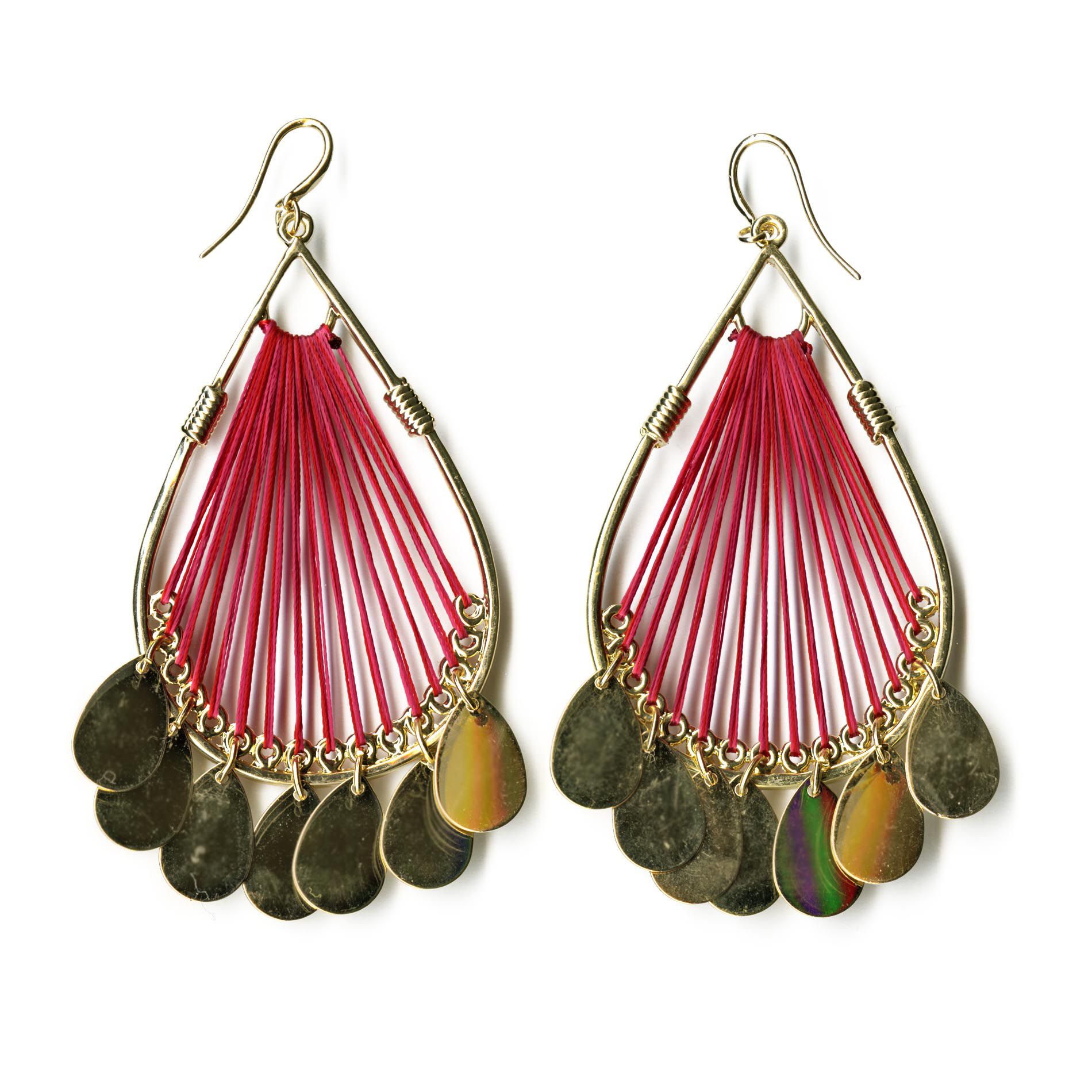 Bongo Women&#8217;s Threaded Drop Earrings