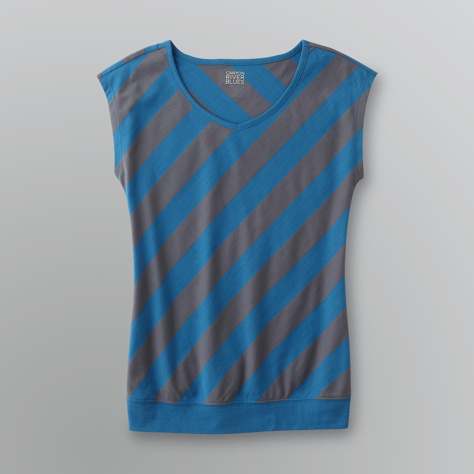 Canyon River Blues Girl's Striped V-Neck T-Shirt