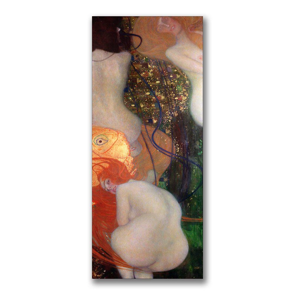 Trademark Global 12x32 inches Gustav Klimt  "Goldfish  1901-02"