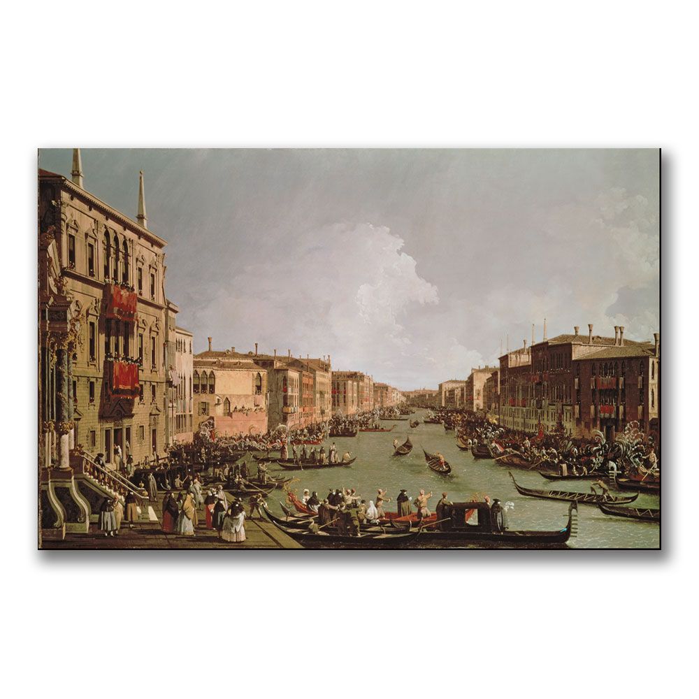 Trademark Global 14x24 inches Canatello "A Regatta On The Grand Canal"