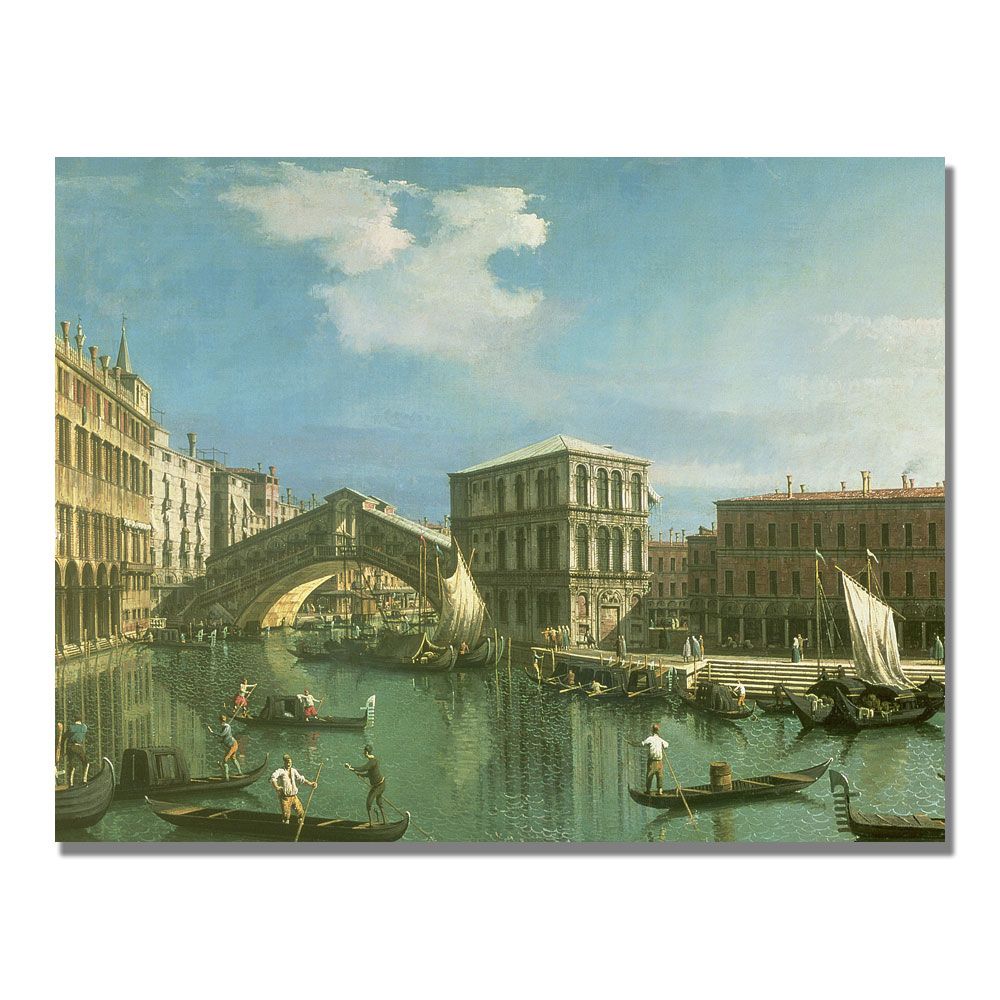 Trademark Global 24x32 inches Canatello "The Rialto Bridge  Venice"