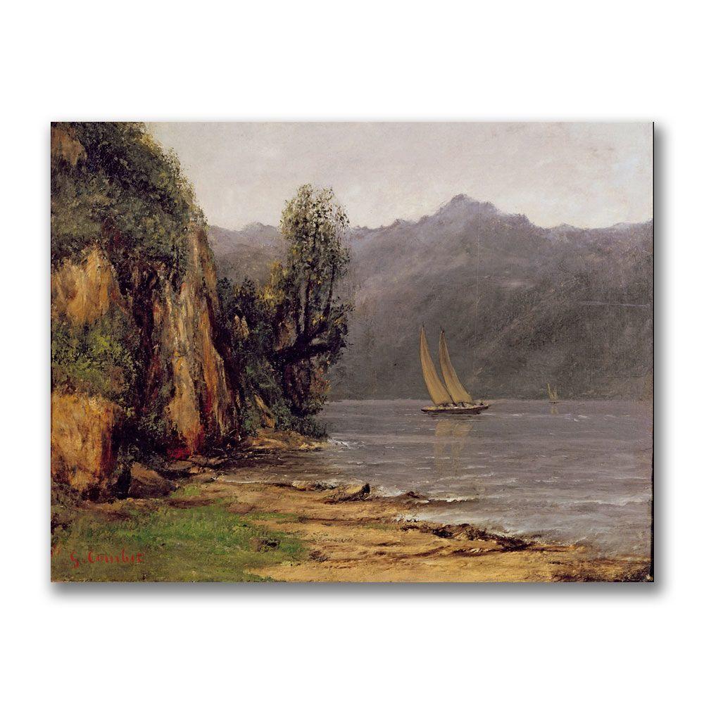 Trademark Global 35x47 inches Gustave Courbet "Vue Du Lac Leman"