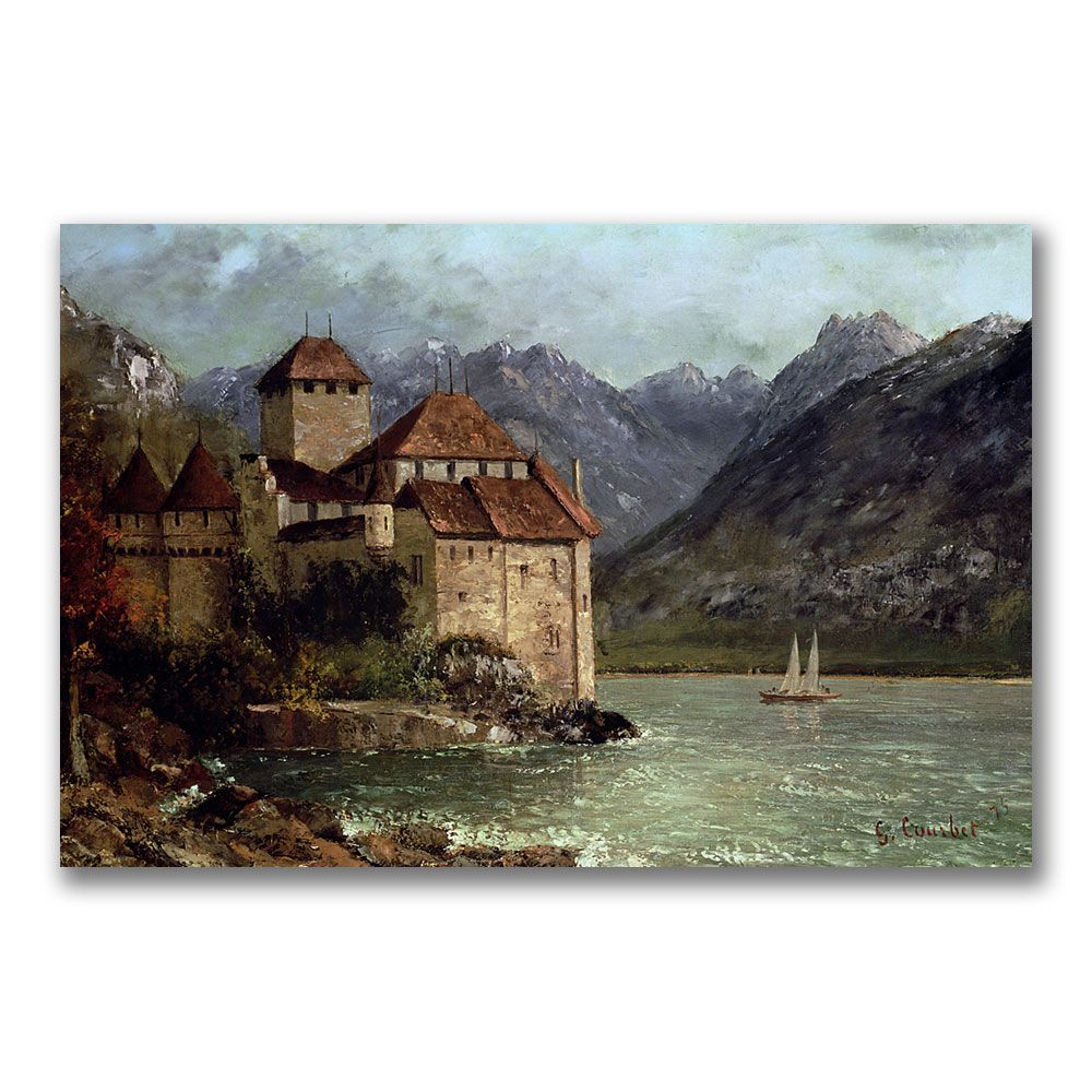 Trademark Global 16x24 inches Gustave Courbet "The Chateau De Chillon"