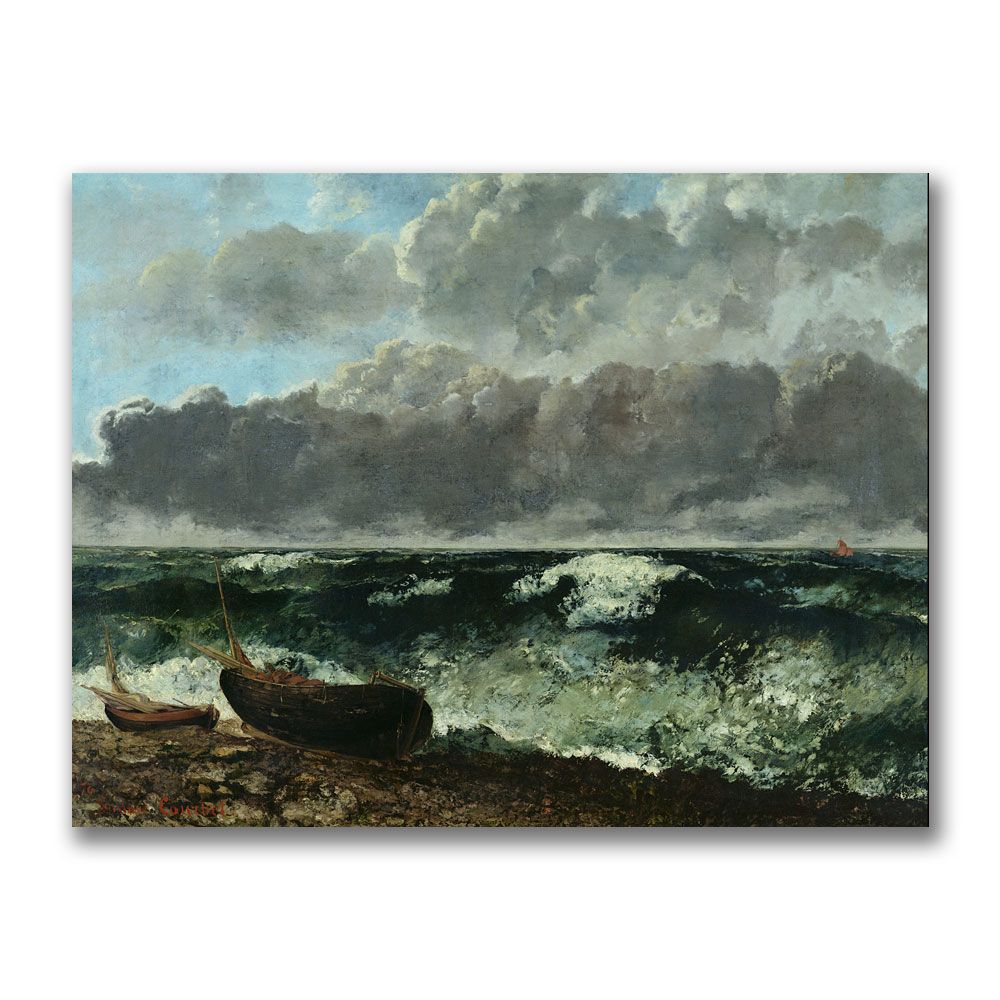 Trademark Global 18x24 inches Gustave Courbet "The Stormy Sea"