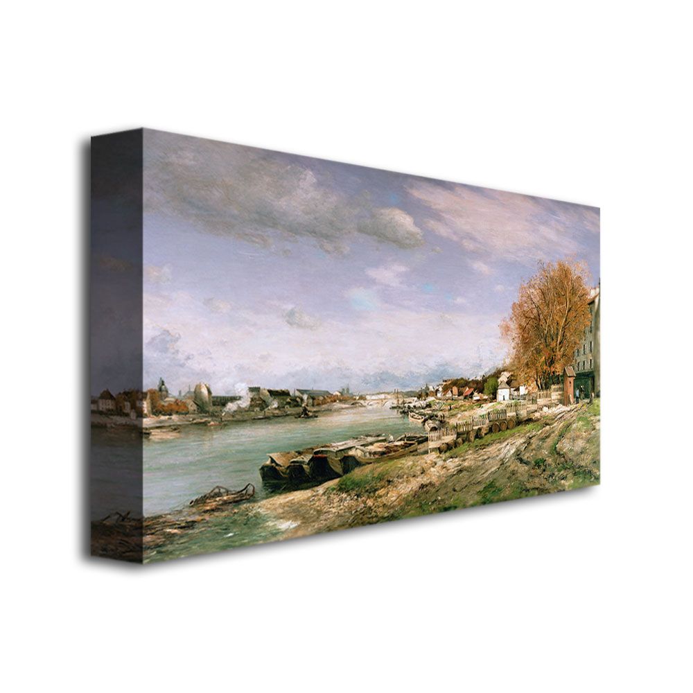 Trademark Global 18x32 inches Jean Baptiste Guillamin "The Old Quay At Bercy"