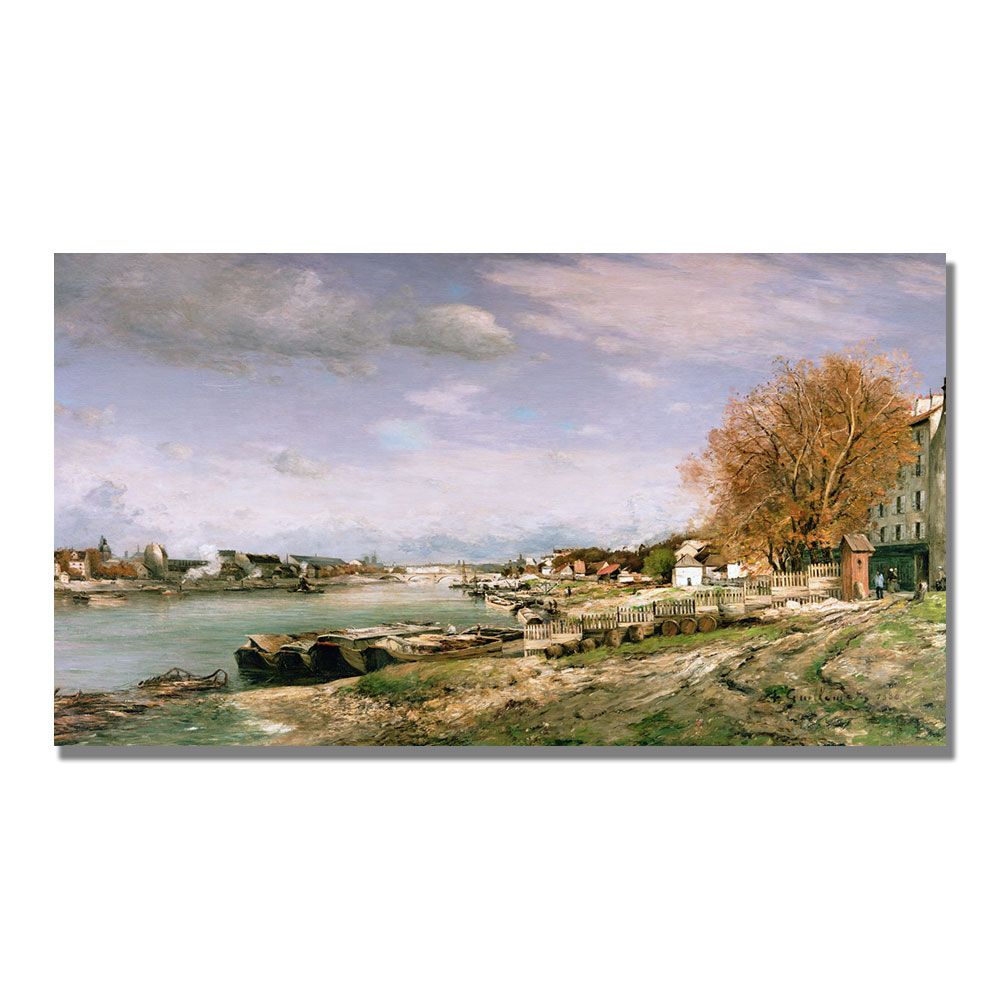 Trademark Global 30x47 inches Jean Baptiste Guillamin "The Old Quay At Bercy"