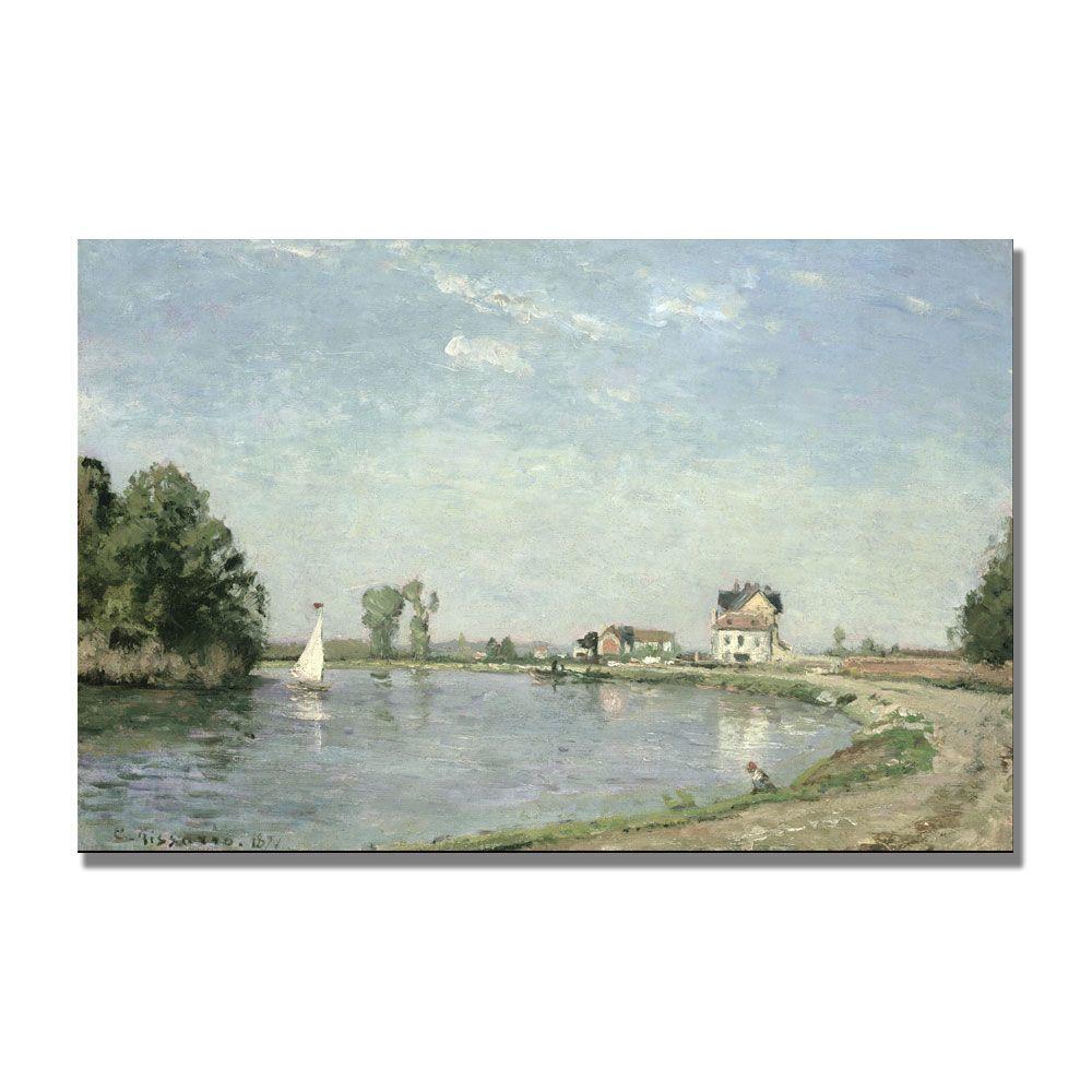 Trademark Global 16x24 inches Camille Pissaro  "At The River"S Edge  1871"