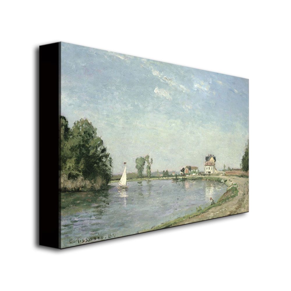 Trademark Global 22x32 inches Camille Pissaro  "At The River"S Edge  1871"
