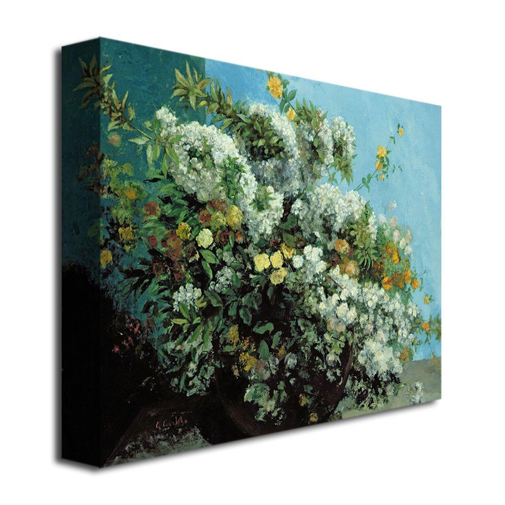 Trademark Global 18x24 inches Gustave Courbet "Flowering Branches And Flowers"