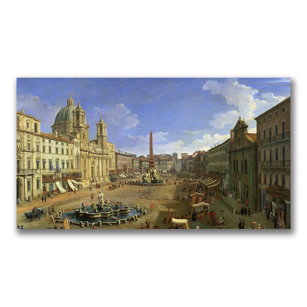 Trademark Global 14x24 inches Canatello "View Of The Piazza Navona  Rome"