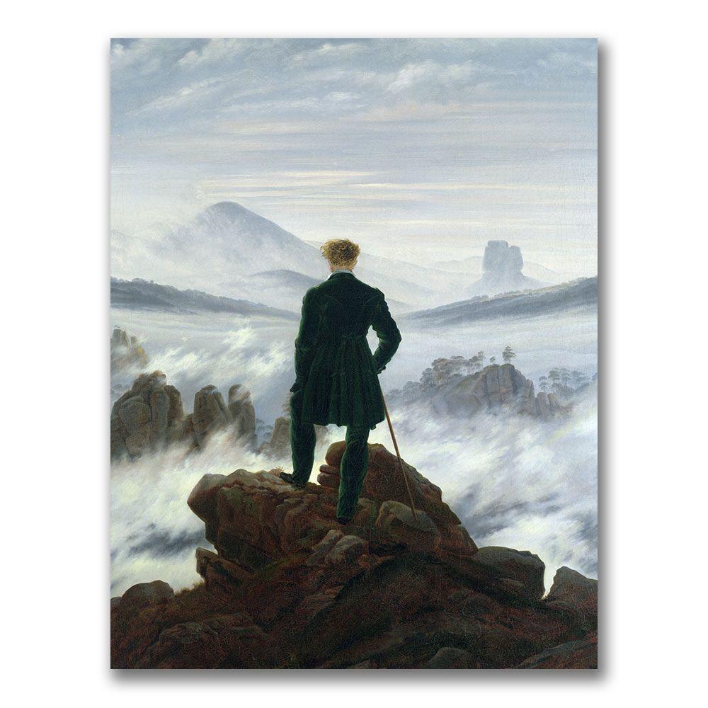 Trademark Global 35x47 inches Caspar  Friedrich "The Wanderer Above The Fog"