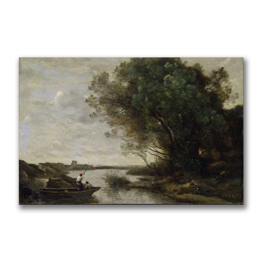 Trademark Global 22x32 inches Jean Baptiste Corot "River Landscape"
