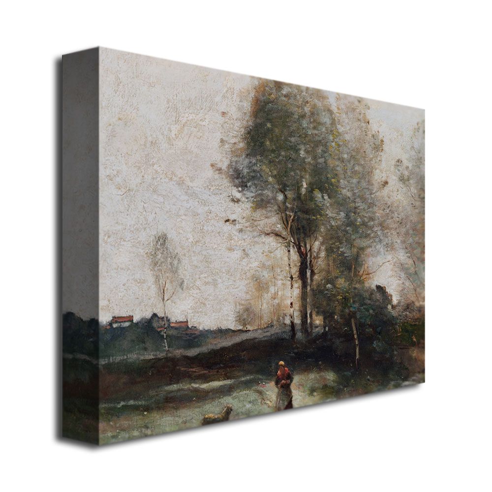 Trademark Global 18x24 inches Jean Baptiste Corot "Morning In The Field"