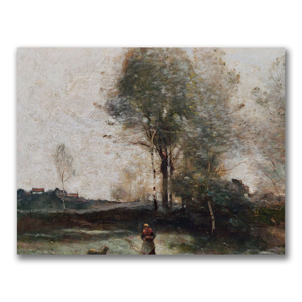 Trademark Global 18x24 inches Jean Baptiste Corot "Morning In The Field"