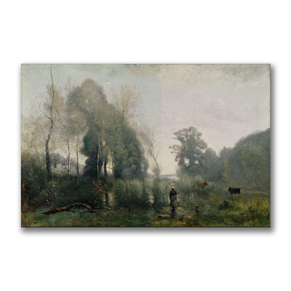 Trademark Global 16x24 inches Jean Baptiste Corot "Morning At Ville-D Avray"