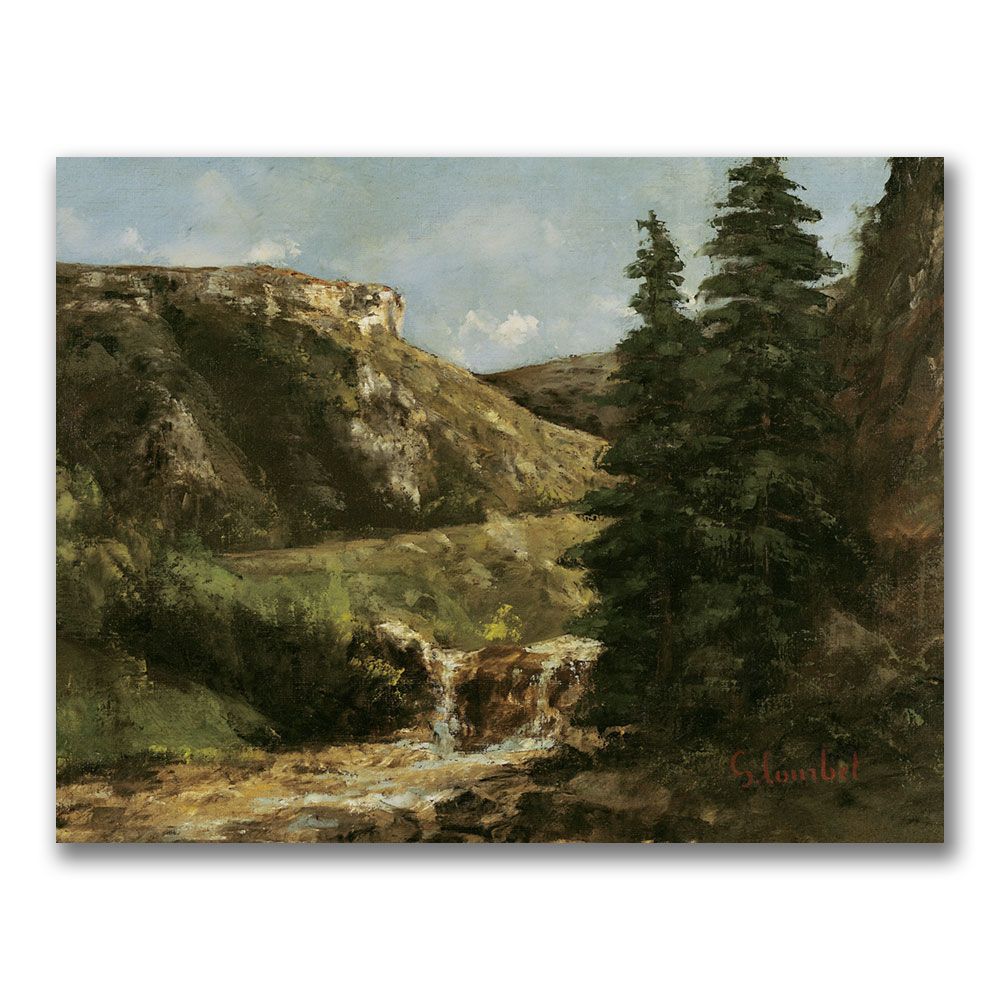 Trademark Global 24x32 inches Gustave Courbet "Landscape Near Ornans"