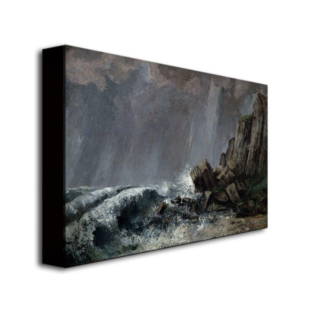 Trademark Global 22x32 inches Gustave Courbet "Downpour At Etretat"