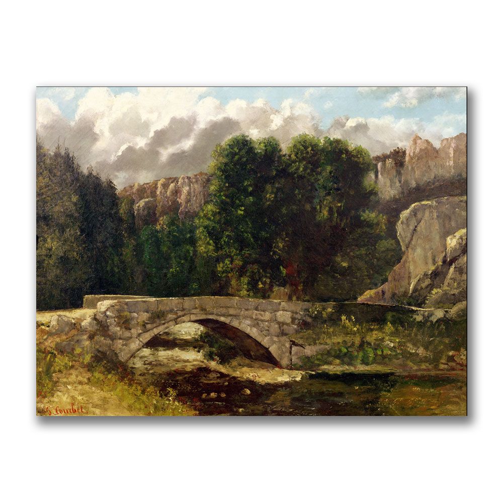 Trademark Global 35x47 inches Gustave Courbet "The Pont De Fleurie"
