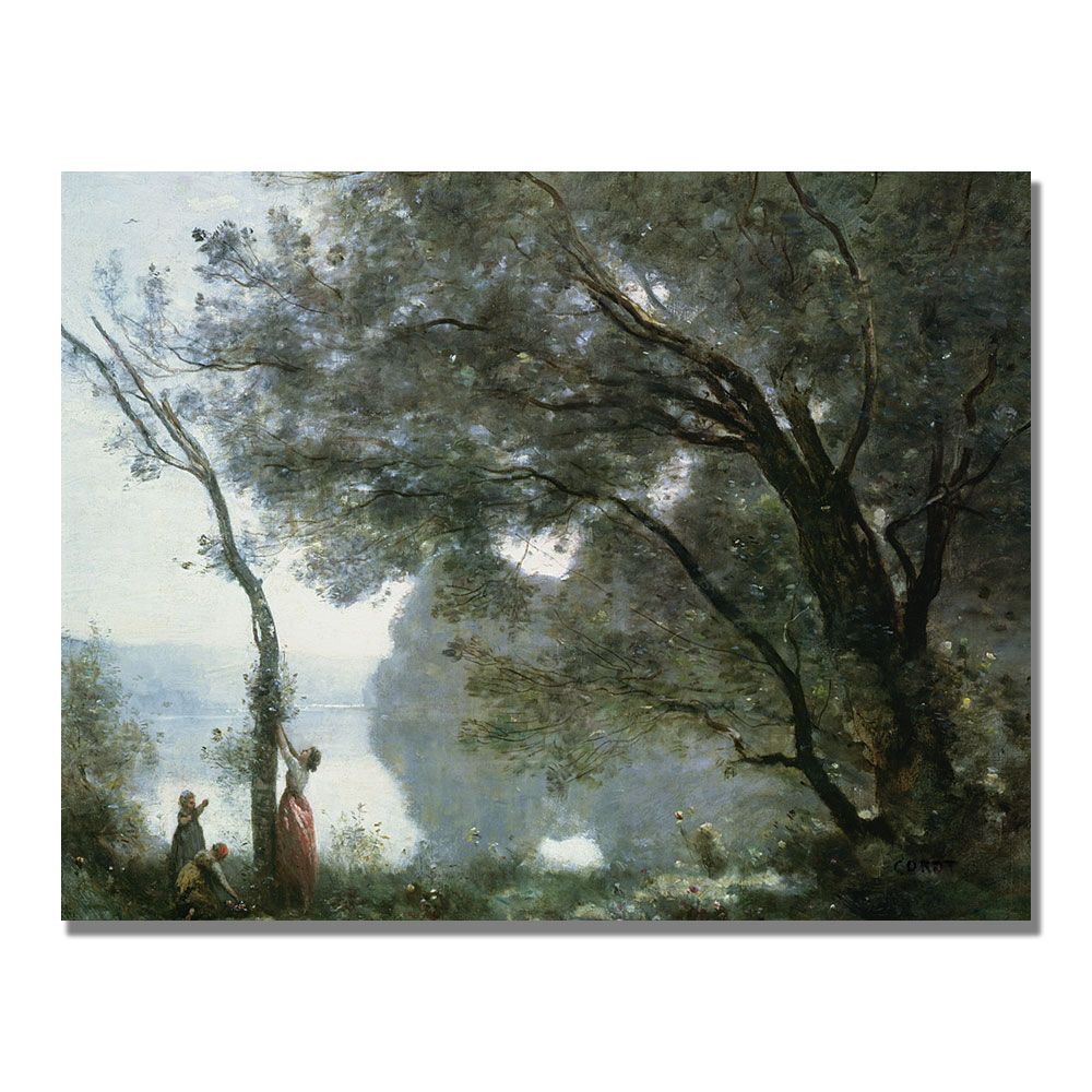 Trademark Global 24x32 inches Jean Baptiste Corot "Souvenir Of Montefontaine".
