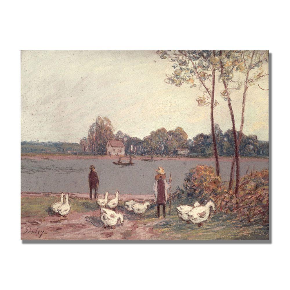 Trademark Global 18x24 inches Alfred Sisley "On The Banks Of The Loing"